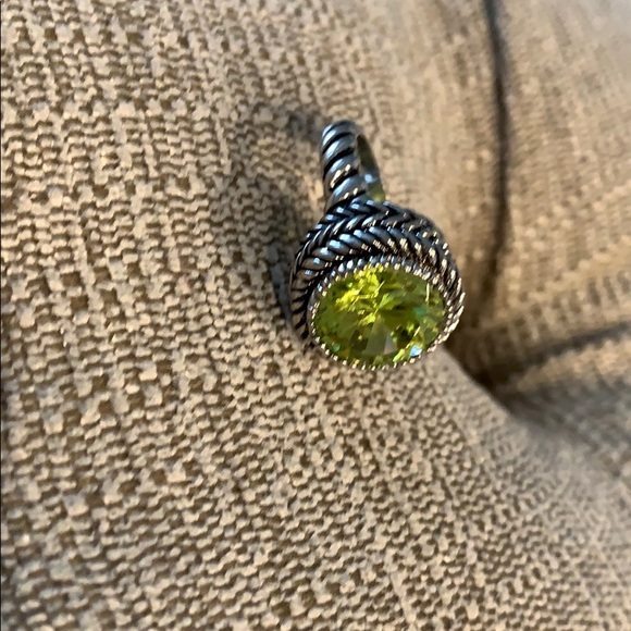 Silver Green Stone Ring - Picture 12 of 12